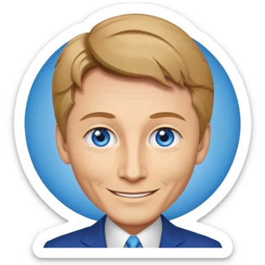 Bobby Caldwell with blue eyes sticker