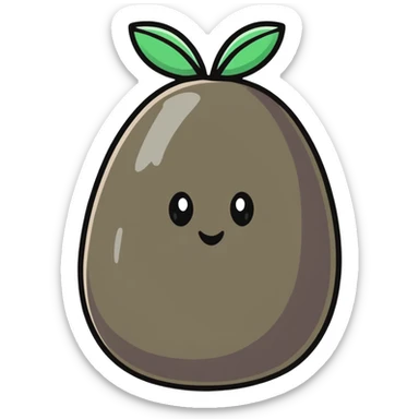 black potato sticker