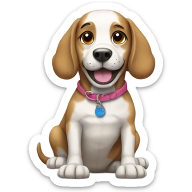 dog wearing crocs sticker