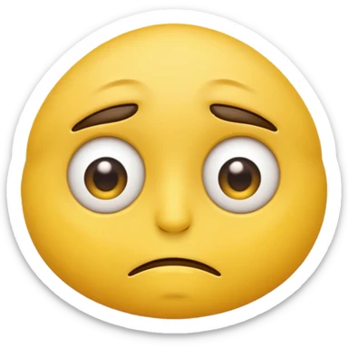 Tired emoji with eye bags sticker