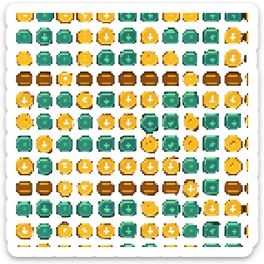 investment concept showing coins or growth sticker