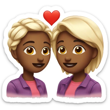 Lesbians in love sticker