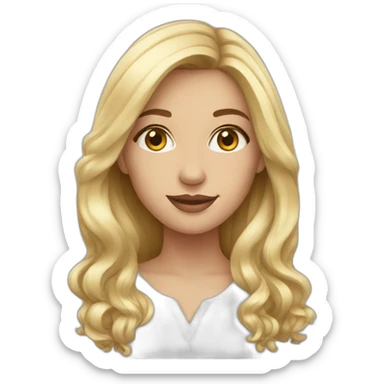 beautiful young white woman sticker