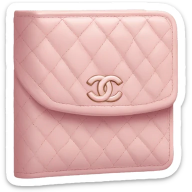 Pastel pink Chanel wallet sticker