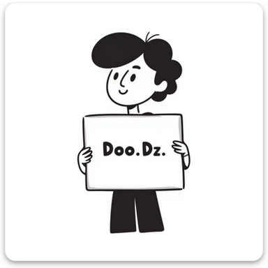 character card avatar in doodle style sticker