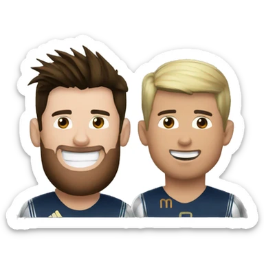 Messi and ronaldo friendship sticker