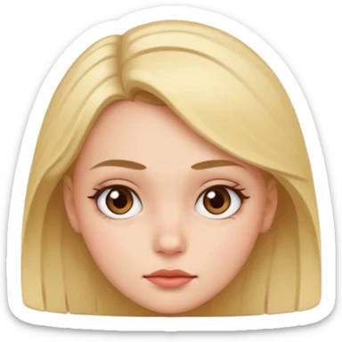 Girl giving the side eye sticker