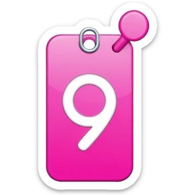 list marker pink sticker