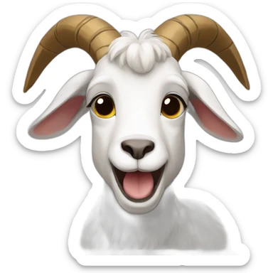 A Catholic goat sticker