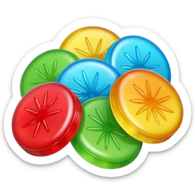 Sour hard candy sticker