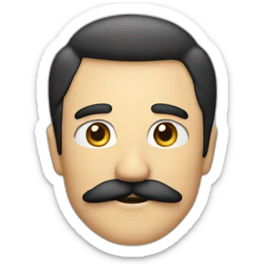 Homme avec une moustache carré sticker