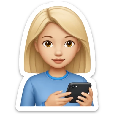 girl texting sticker