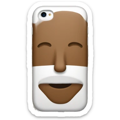 iPhone with brown and white checkered case sticker