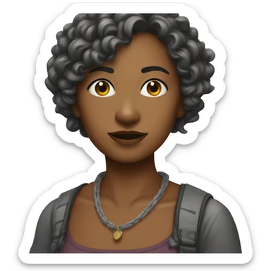 uma molher com raiva sticker