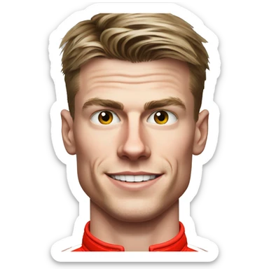 Max verstappen dans une Ferrari  sticker