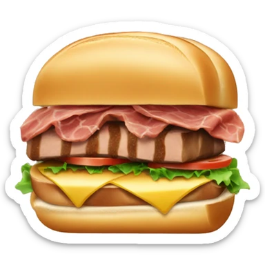 one steak sandwich with brioche bun and no cheese sticker