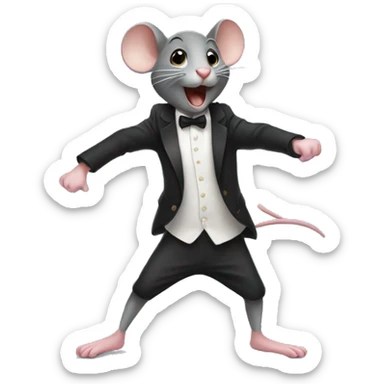mouse dancing sticker