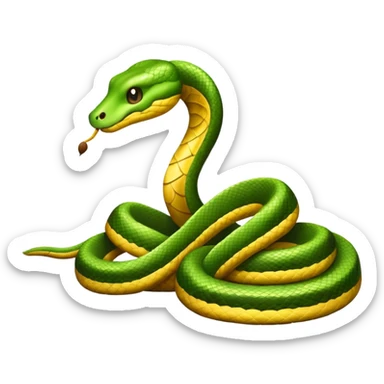 snake sniffing poop sticker