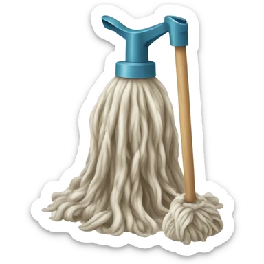 mop and wash spray crossed sticker