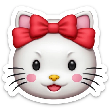 As un emoji de Hello Kitty más parecido  a la Hello Kitty sticker