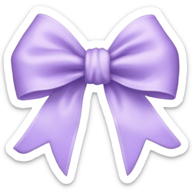 soft lilac bow sticker
