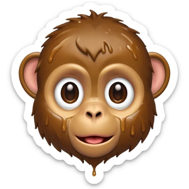 a wet monkey from head to toes sticker