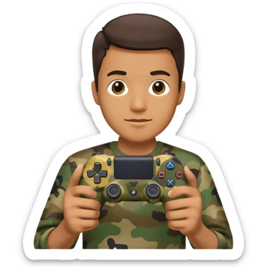 homme-avec-manette-ps4-camouflage sticker