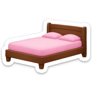 Cute pink bed sticker