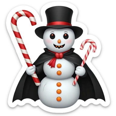 cute vampire snowman sticker