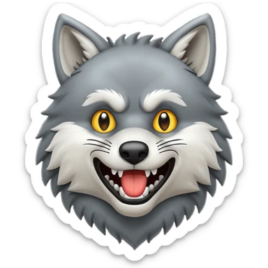Tráeme una imagen de un lobo enojado sticker