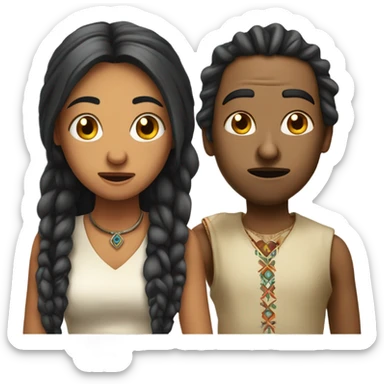 Pretty Indian girl and dread head arguing  sticker