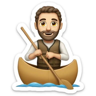 Jewish guy in a canoe sticker