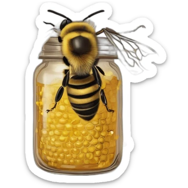 Jar of bees sticker