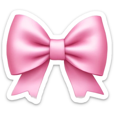 baby pink bow sticker
