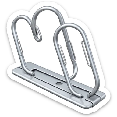 unfolded paper clip  sticker