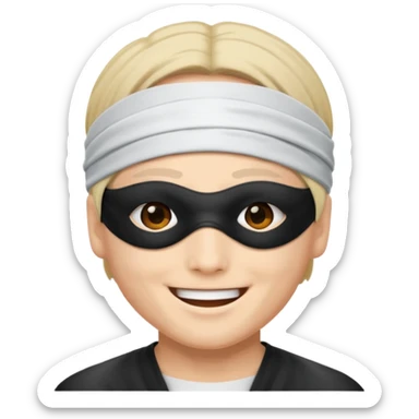 Gözleri bağlı sırıtan bir gojo satoru sticker