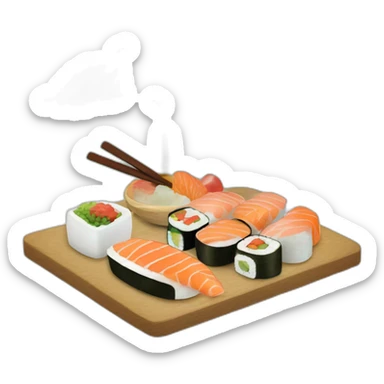 Des sushis qui vont à la plage sticker