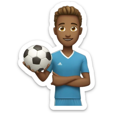 a soccer player with a reward sticker