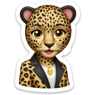 Glamour leopard  sticker