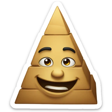 Pyramid with a devious grin sticker