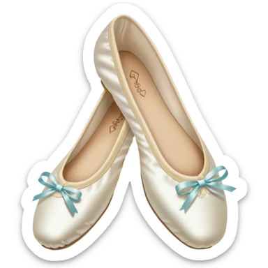 Full Ivory ballet shoes sticker