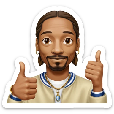 Snoop dog with thumbs up  sticker