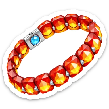 low poly fire bracelet gems sticker