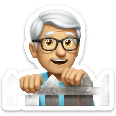 Old neighbor spills gossip  sticker