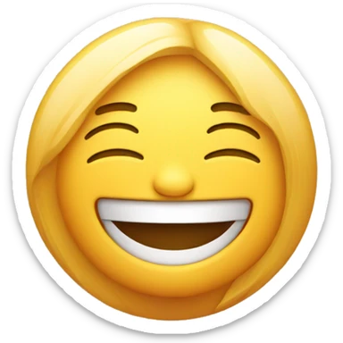 person laughing with sunrise sticker