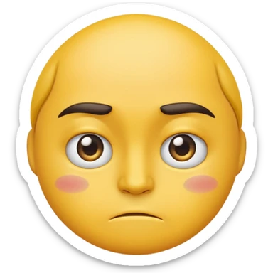 Traditional emoji with annoyed side eye sticker