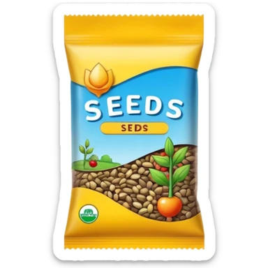 packet of seeds sticker