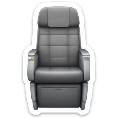 A First Class plane seat sticker