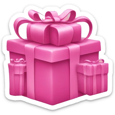 Pink Christmas presents  sticker