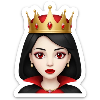 queen vampire with crown sticker